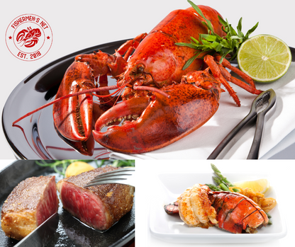 Live  Maine Lobsters & Wagyu Duo
