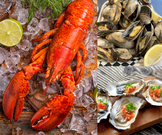 Live lobster & Steamer Clams & Oyster Combo
