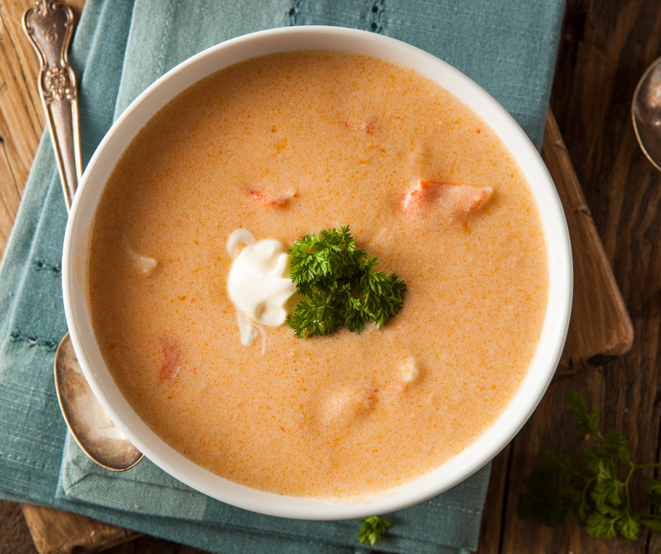 Lobster bisque with Fresh Maine lobster meat - 16 oz container