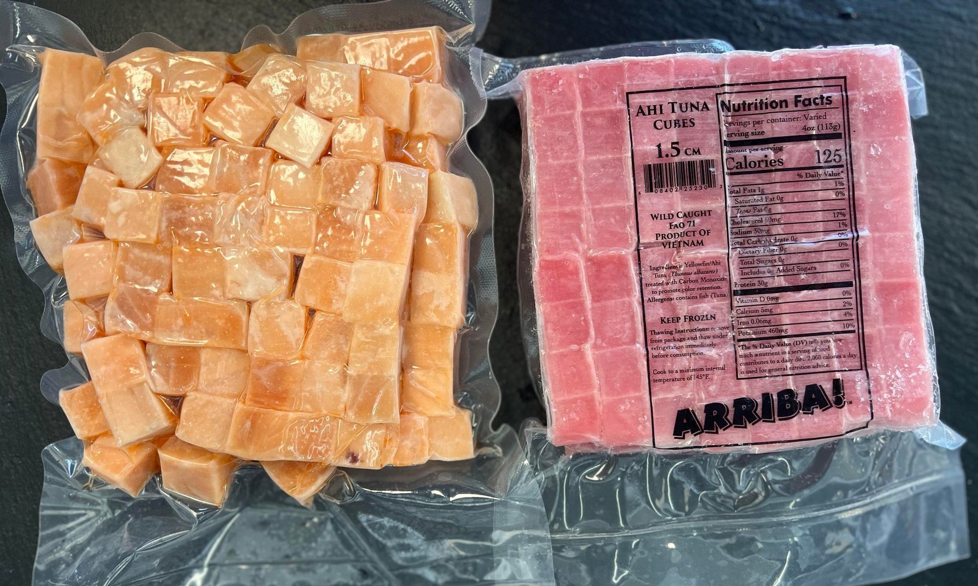 Tuna and Salmon Poke Cubes - Wild Caught Sushi Grade
