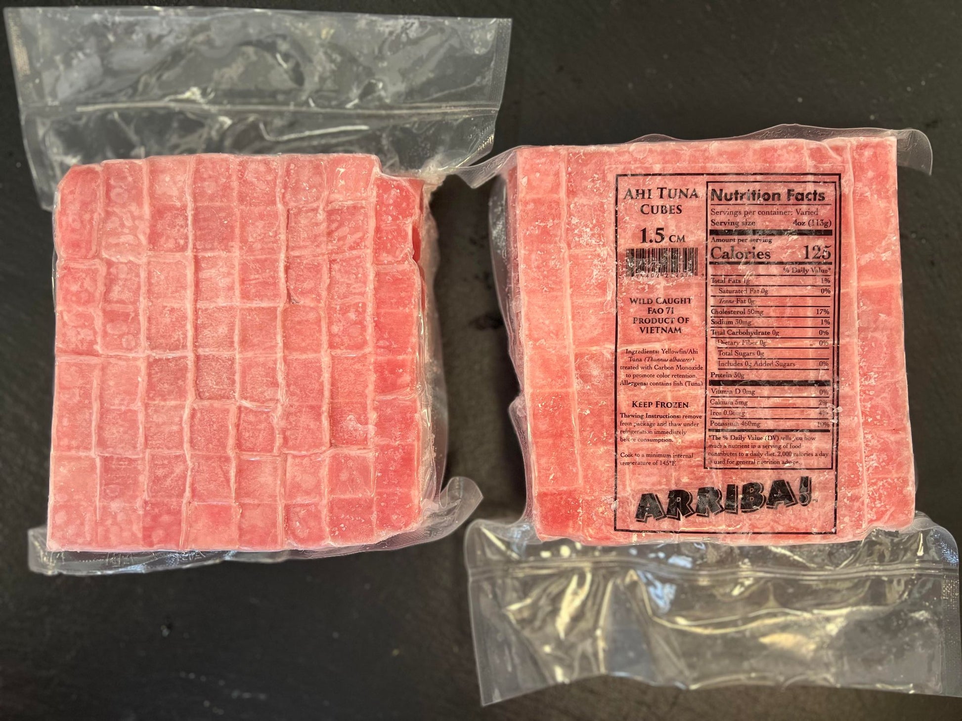 Tuna and Salmon Poke Cubes - Wild Caught Sushi Grade